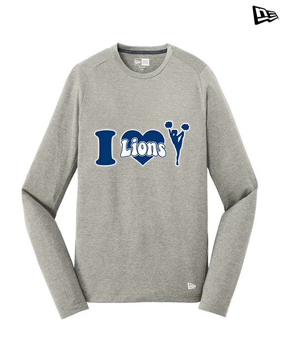 Bay Area Lions Cheer I Heart Cheer - New Era Performance Long Sleeve