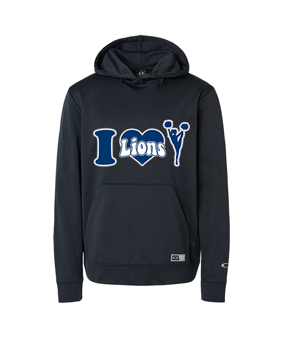 Bay Area Lions Cheer I Heart Cheer - Oakley Performance Hoodie