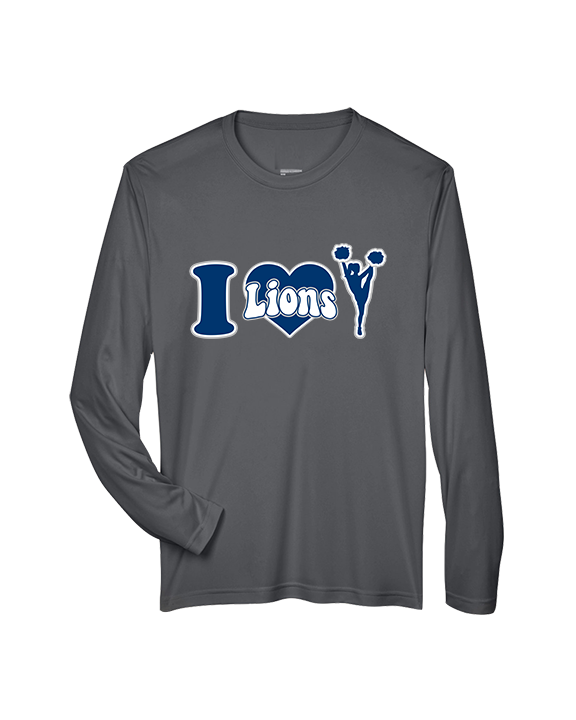 Bay Area Lions Cheer I Heart Cheer - Performance Longsleeve