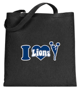 Bay Area Lions Cheer I Heart Cheer - Tote
