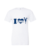 Bay Area Lions Cheer I Heart Cheer - Tri-Blend Shirt