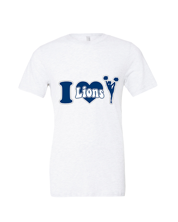 Bay Area Lions Cheer I Heart Cheer - Tri-Blend Shirt