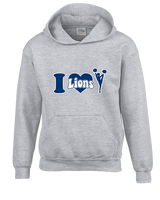 Bay Area Lions Cheer I Heart Cheer - Unisex Hoodie