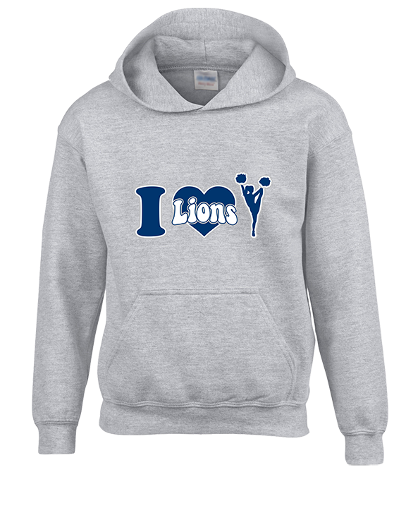 Bay Area Lions Cheer I Heart Cheer - Unisex Hoodie
