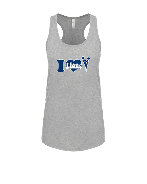 Bay Area Lions Cheer I Heart Cheer - Womens Tank Top