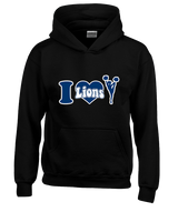 Bay Area Lions Cheer I Heart Cheer - Youth Hoodie