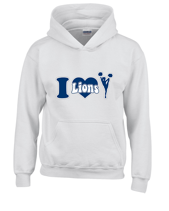 Bay Area Lions Cheer I Heart Cheer - Youth Hoodie