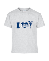 Bay Area Lions Cheer I Heart Cheer - Youth Shirt