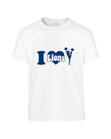 Bay Area Lions Cheer I Heart Cheer - Youth Shirt