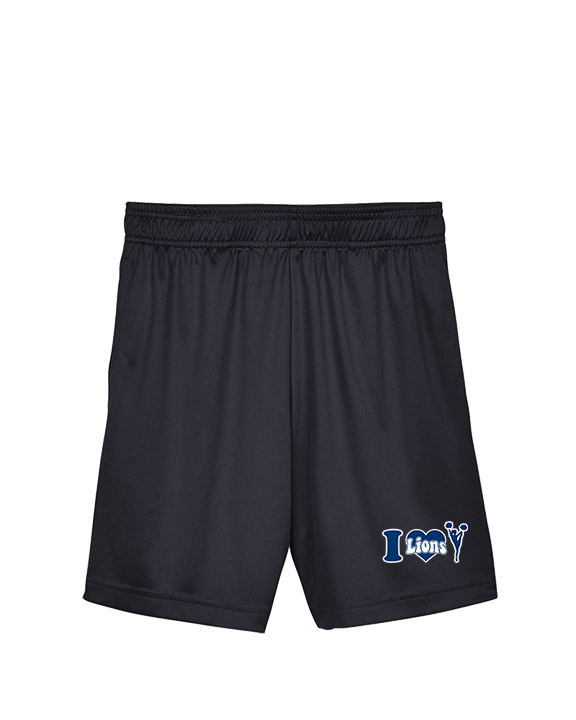 Bay Area Lions Cheer I Heart Cheer - Youth Training Shorts