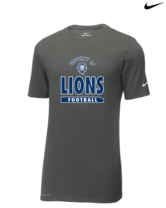 Bay Area Lions Football Property - Mens Nike Cotton Poly Tee