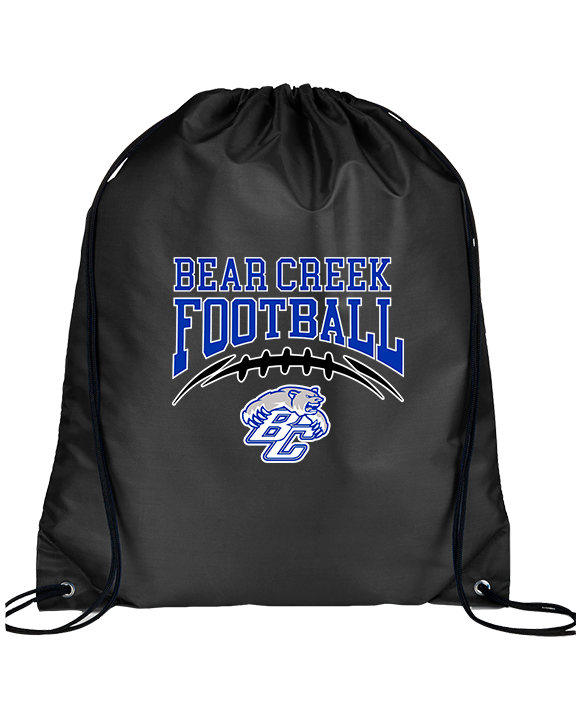 Bear Creek HS Football School Football - Drawstring Bag