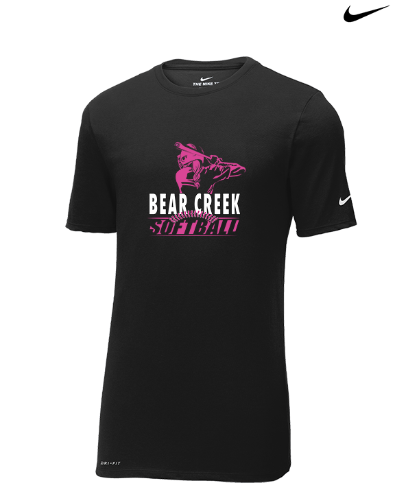 Bear Creek Softball Hitter - Mens Nike Cotton Poly Tee