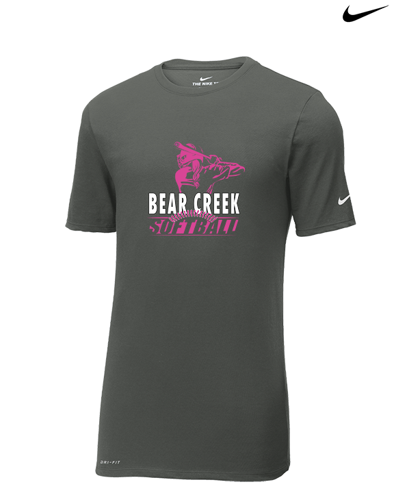 Bear Creek Softball Hitter - Mens Nike Cotton Poly Tee