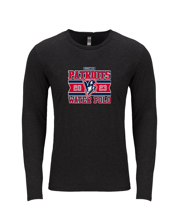 Beckman HS Water Polo Stamp - Tri-Blend Long Sleeve