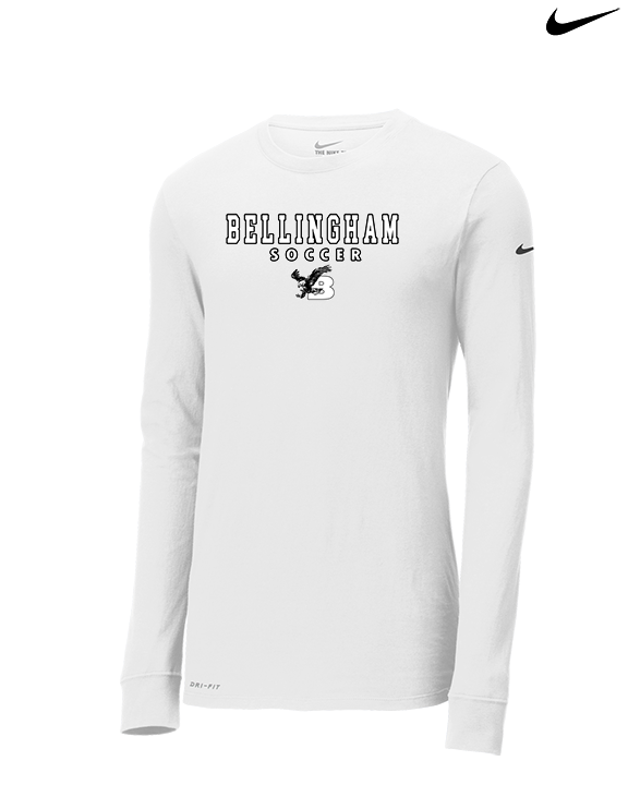 Bellingham HS Girls Soccer Block - Mens Nike Longsleeve