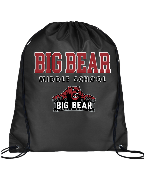 Big Bear Middle School Block - Drawstring Bag