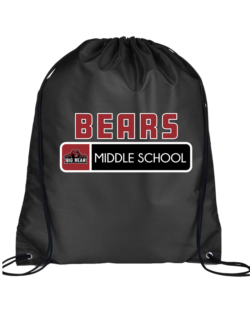 Big Bear Middle School Pennant - Drawstring Bag