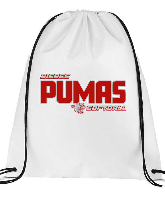 Bisbee HS Softball Bold - Drawstring Bag