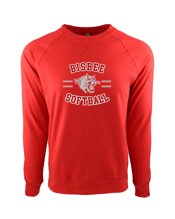 Bisbee HS Softball Curve - Crewneck Sweatshirt