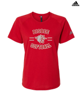 Bisbee HS Softball Curve - Womens Adidas Performance Shirt