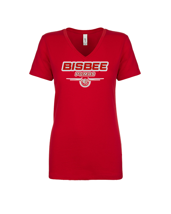 Bisbee HS Softball Design - Womens Vneck
