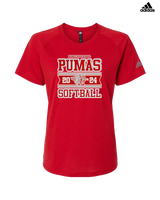 Bisbee HS Softball Stamp - Womens Adidas Performance Shirt