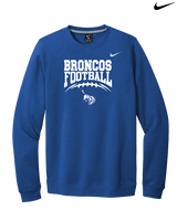 Bishop HS Football School Football - Mens Nike Crewneck