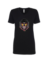 Plainfield Blast Skull - Womens V-Neck