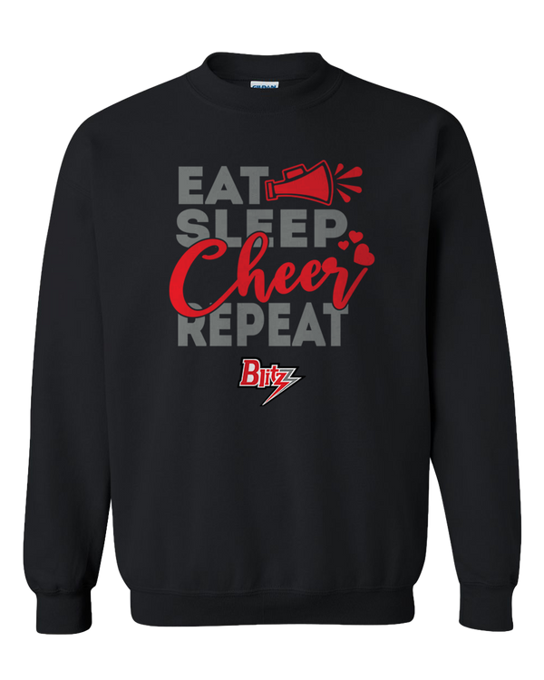 Chicago Blitz Eat, Sleep, Cheer - Crewneck Sweatshirt