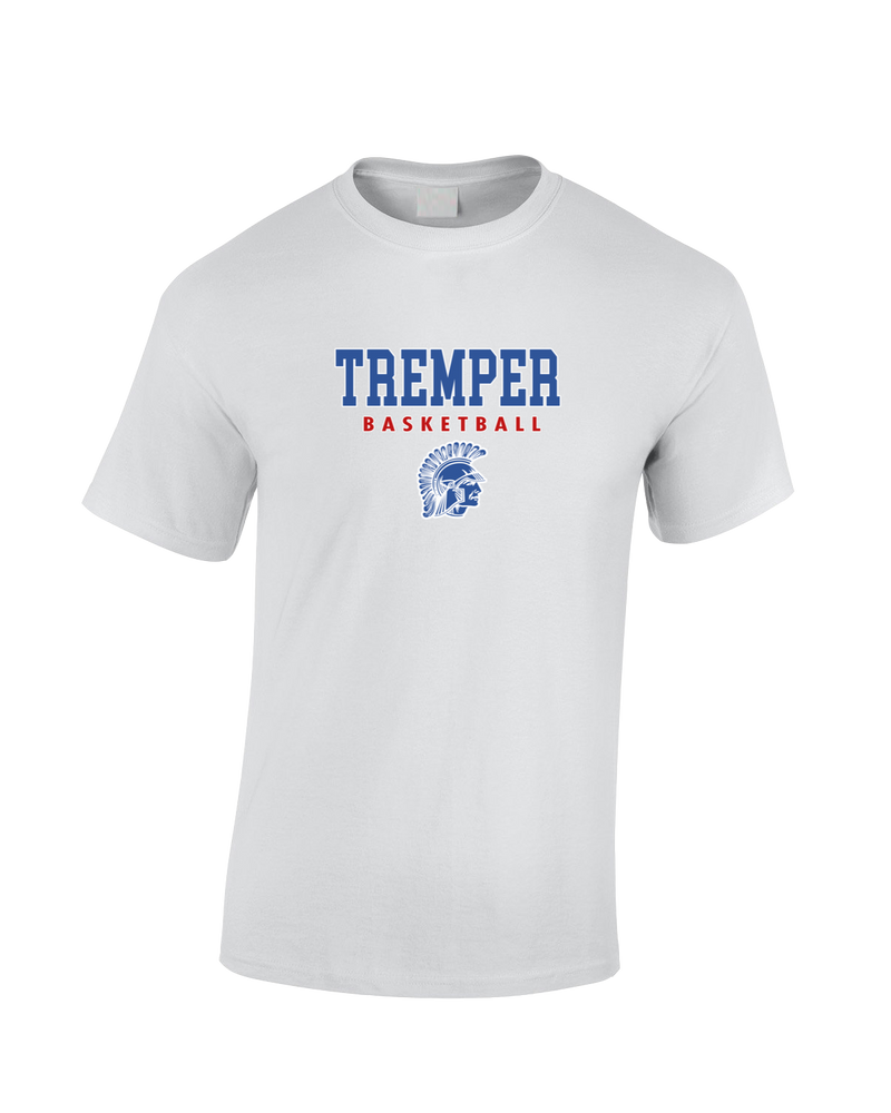 Tremper HS Girls Basketball Block - Cotton T-Shirt