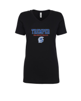 Tremper HS Girls Basketball Block - Womens V-Neck