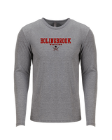 Bolingbrook HS Wrestling Block - Tri-Blend Long Sleeve