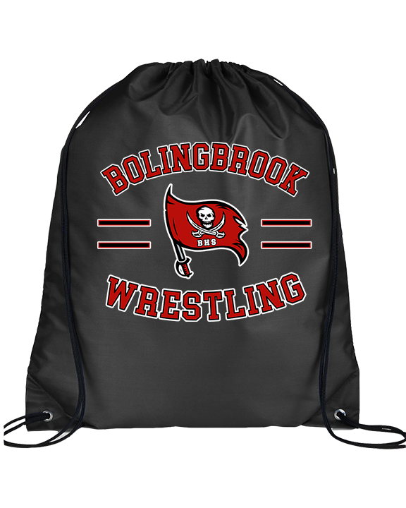 Bolingbrook HS Wrestling Curve - Drawstring Bag
