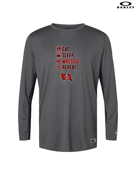 Bolingbrook HS Wrestling Eat Sleep Wrestle - Mens Oakley Longsleeve