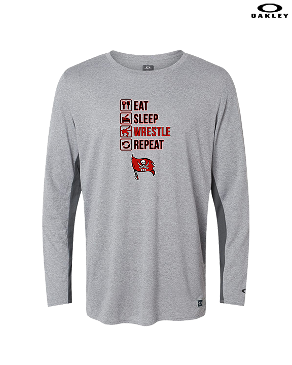 Bolingbrook HS Wrestling Eat Sleep Wrestle - Mens Oakley Longsleeve