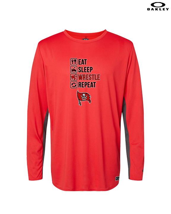 Bolingbrook HS Wrestling Eat Sleep Wrestle - Mens Oakley Longsleeve