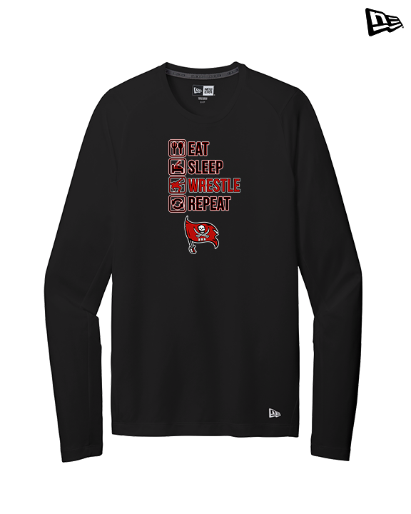 Bolingbrook HS Wrestling Eat Sleep Wrestle - New Era Performance Long Sleeve