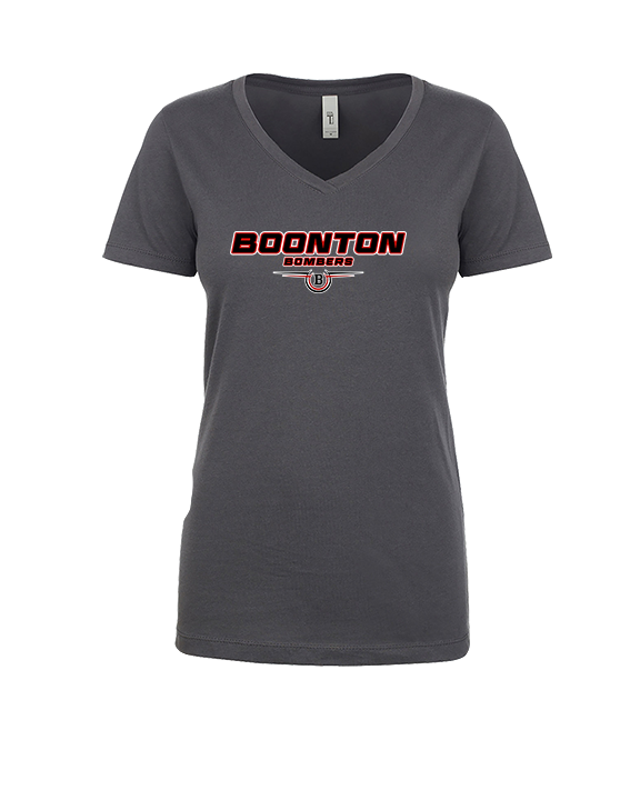 Boonton HS Boys Basketball Design - Womens Vneck