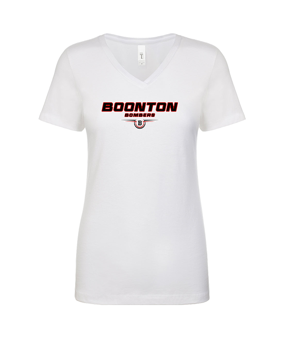 Boonton HS Boys Basketball Design - Womens Vneck