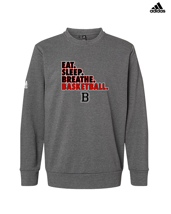 Boonton HS Boys Basketball Eat Sleep Breathe - Mens Adidas Crewneck