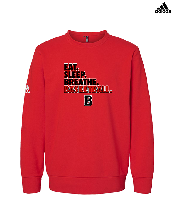 Boonton HS Boys Basketball Eat Sleep Breathe - Mens Adidas Crewneck
