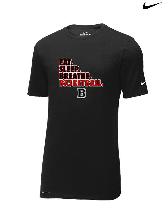 Boonton HS Boys Basketball Eat Sleep Breathe - Mens Nike Cotton Poly Tee