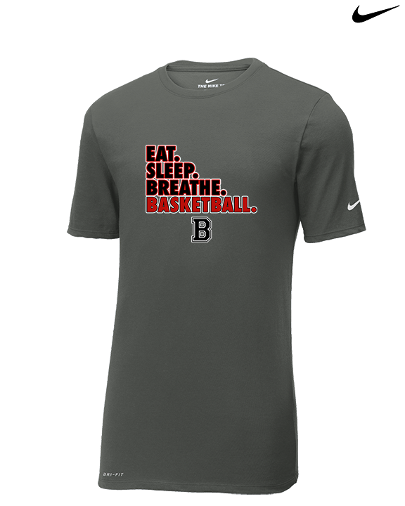 Boonton HS Boys Basketball Eat Sleep Breathe - Mens Nike Cotton Poly Tee