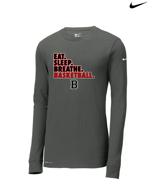 Boonton HS Boys Basketball Eat Sleep Breathe - Mens Nike Longsleeve
