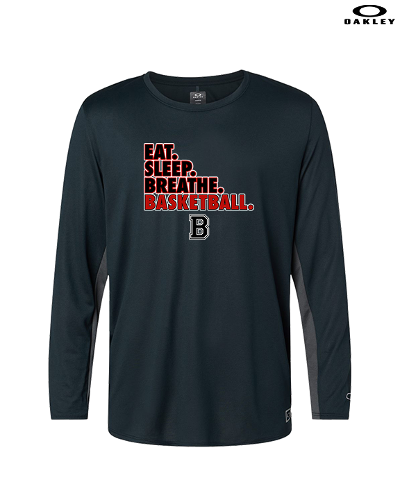 Boonton HS Boys Basketball Eat Sleep Breathe - Mens Oakley Longsleeve