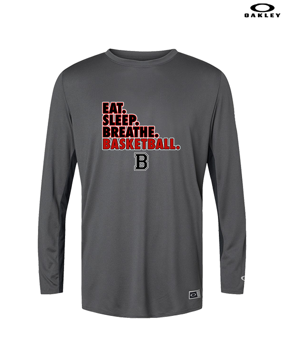 Boonton HS Boys Basketball Eat Sleep Breathe - Mens Oakley Longsleeve