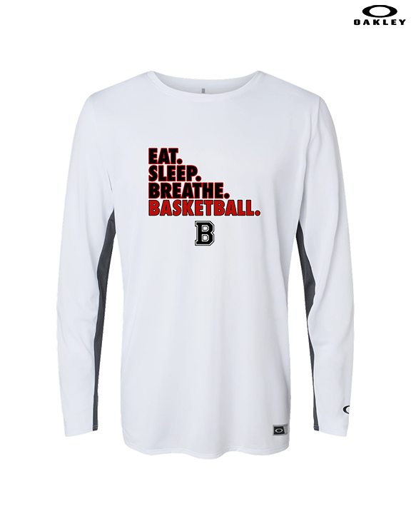 Boonton HS Boys Basketball Eat Sleep Breathe - Mens Oakley Longsleeve