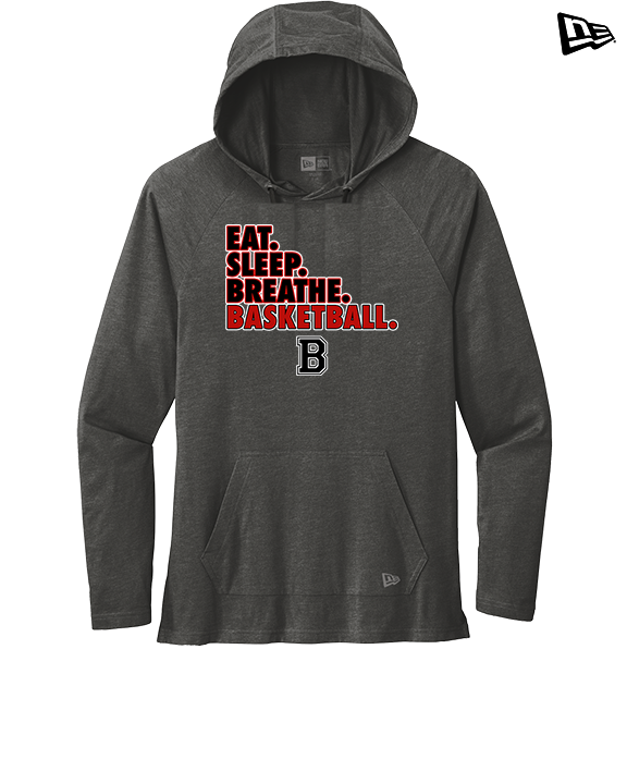 Boonton HS Boys Basketball Eat Sleep Breathe - New Era Tri-Blend Hoodie