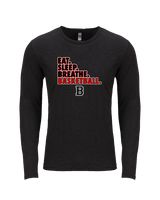 Boonton HS Boys Basketball Eat Sleep Breathe - Tri-Blend Long Sleeve